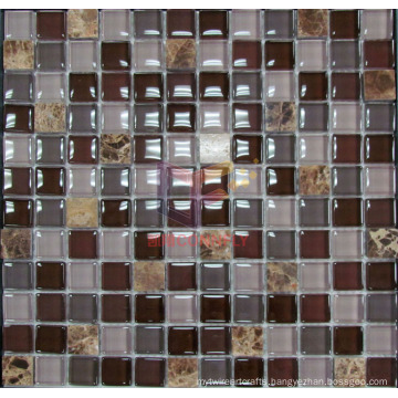 23*23*8 Marble Mix Glass Mosaic Tiles (CS054)